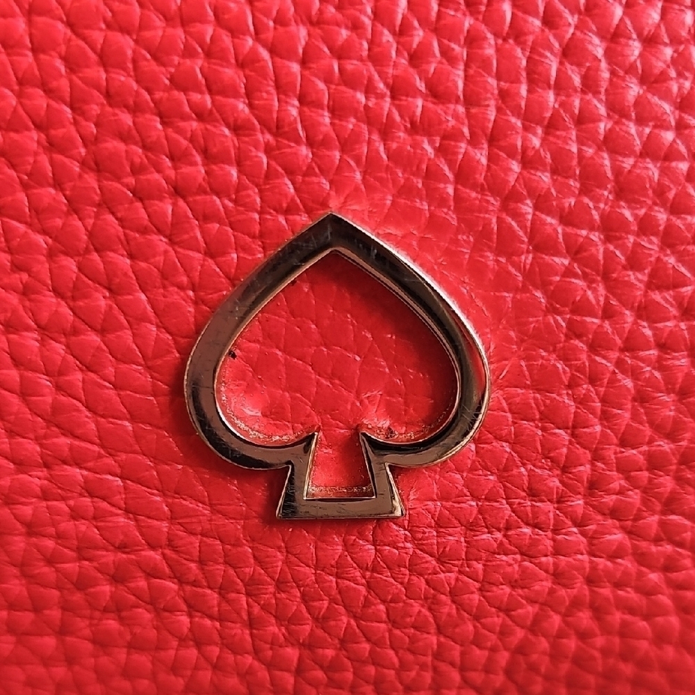 KATE SPADE LIKE NEW CORAL PEBBLED LEATHER SATCHEL 2 WAY - Picture 3 of 12